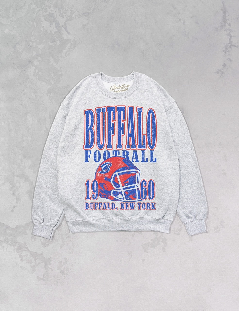 Underground Original Design:  Buffalo Football Oversized 90's Sweatshirt