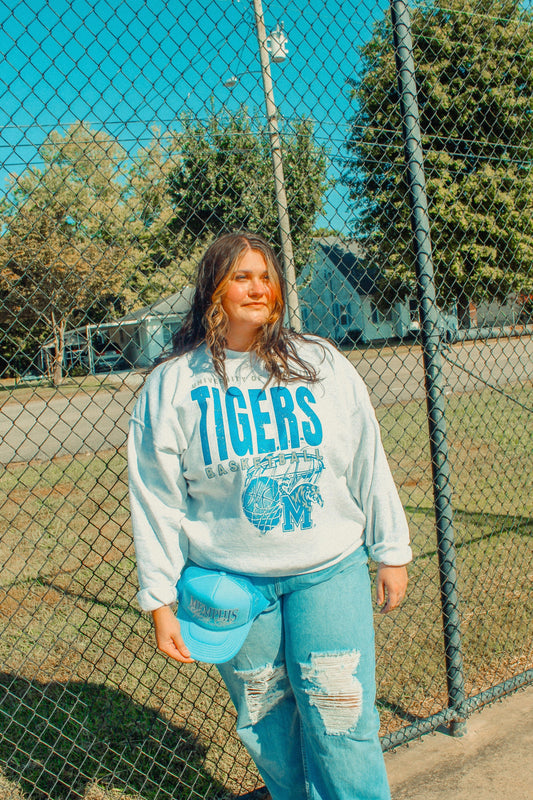 Underground Original Design: Memphis Tigers Basketball Oversized 90's Sweatshirt