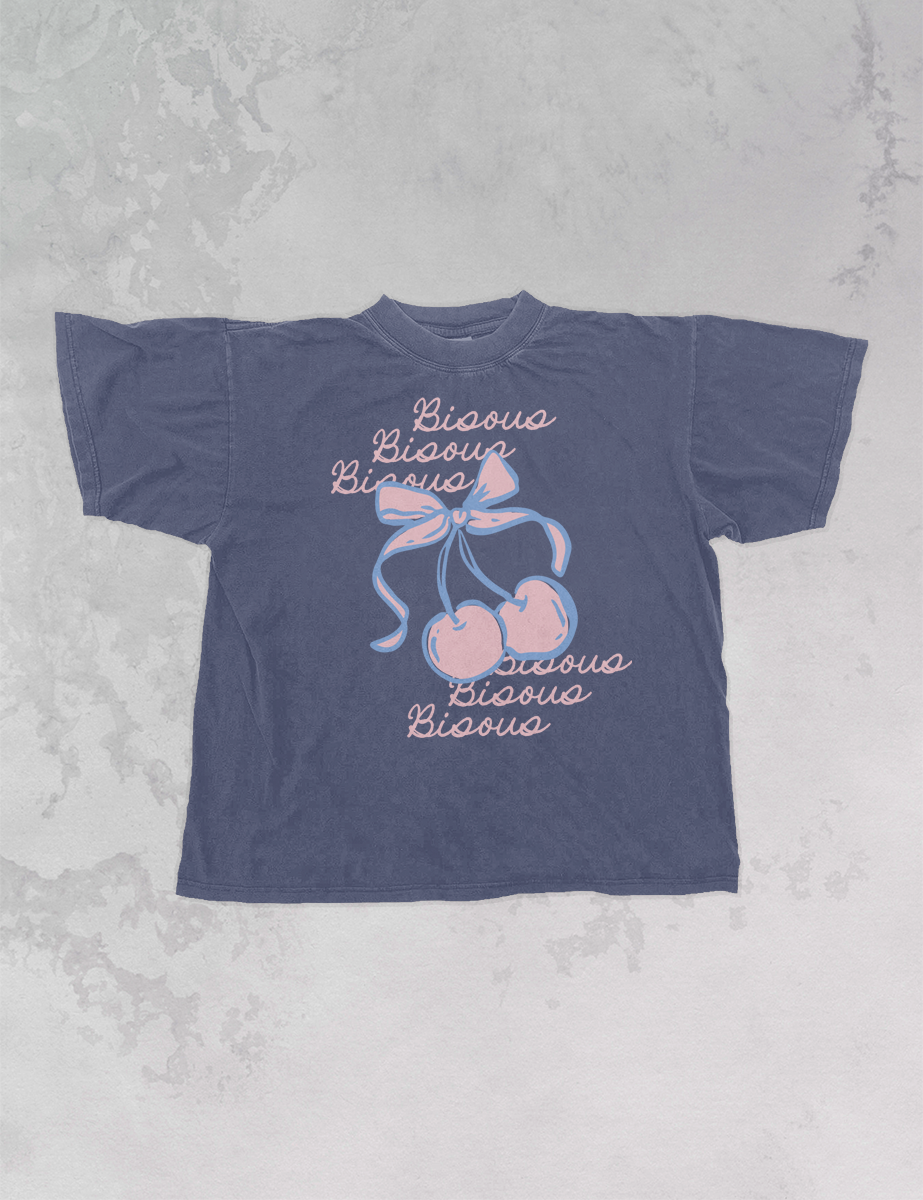 Underground Original Design: Bisous Bisous, Cherries Oversized T-Shirt