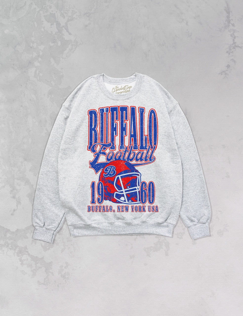 Underground Original Design:  Buffalo Football Oversized 90's Sweatshirt