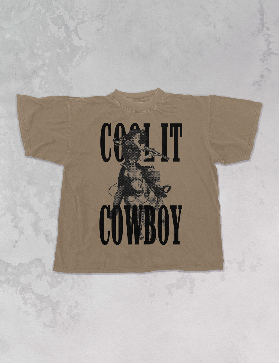 Underground Original Design: Cool It Cowboy, Western Oversized T-Shirt