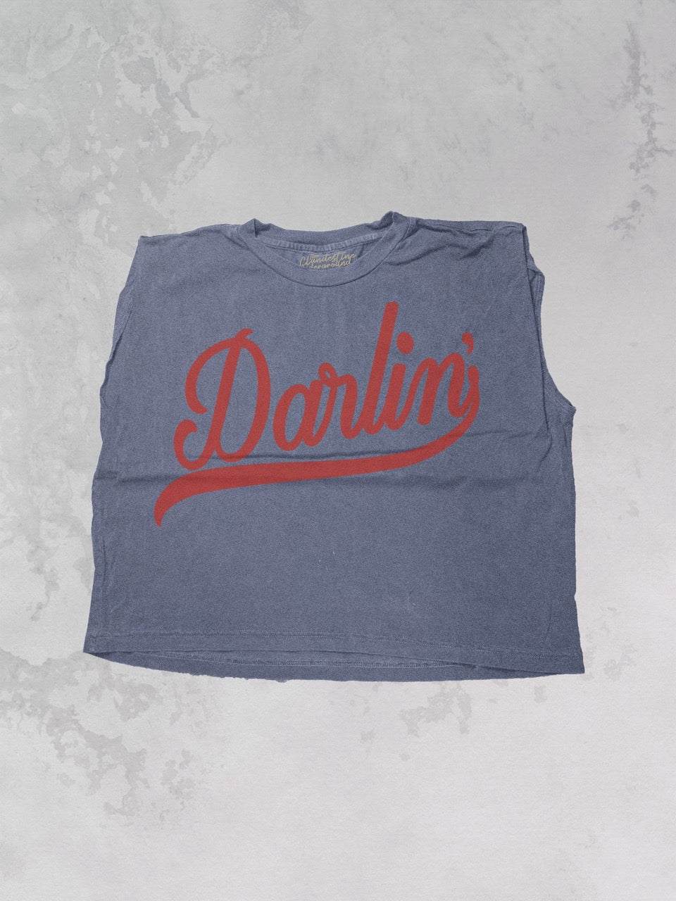 Underground Original Design: Darlin', Western Vintage Cropped Muscle Tank