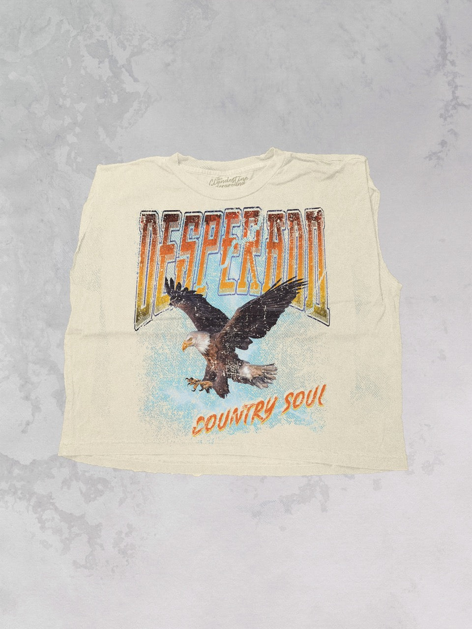 Underground Original Design: Desperado, Western Vintage Cropped Muscle Tank