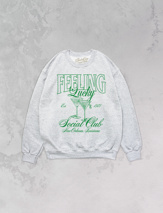 Underground Original Design: Feeling Lucky NOLA Social Club Oversized 90's Sweatshirt