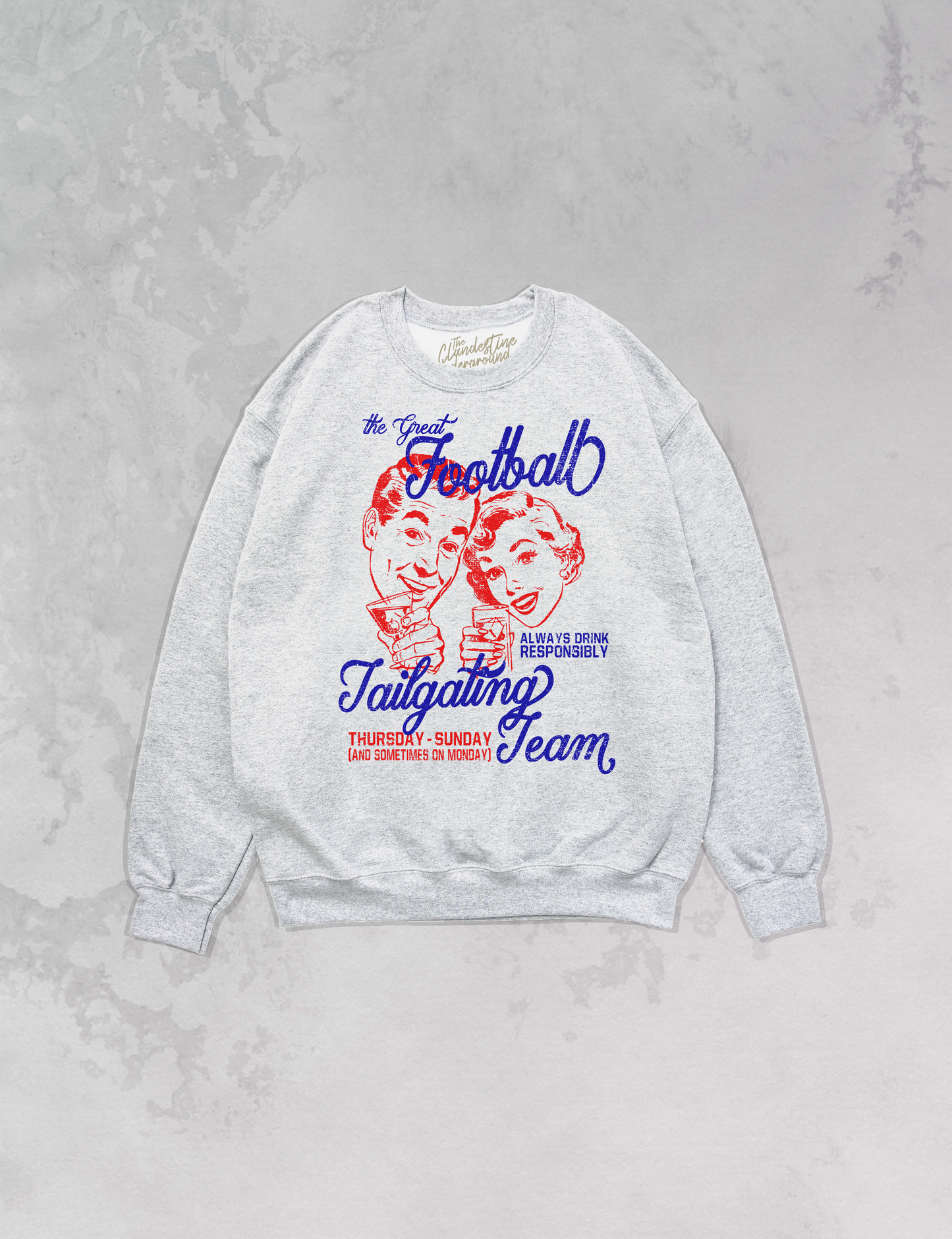 Underground Original Design: The Great Football Tailgating Team Oversized 90's Sweatshirt