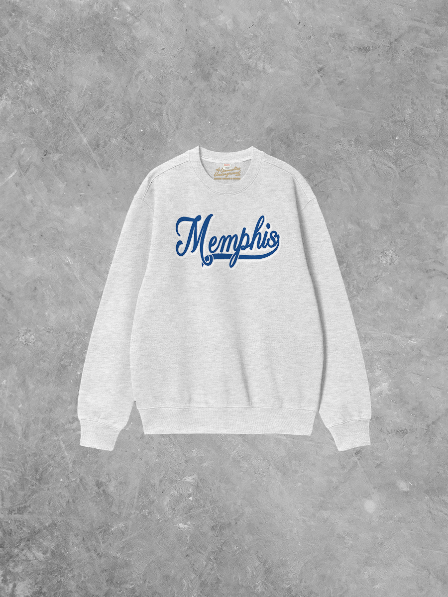 Underground Original Design: Memphis, Cursive Writing Boxy Cotton Swea ...