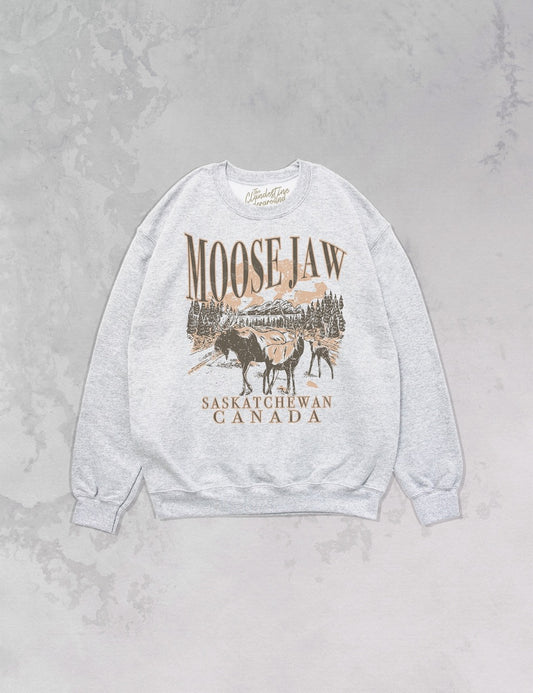 Underground Original Design: Moose Jaw, Canada 90's Oversized Crewneck Sweatshirt