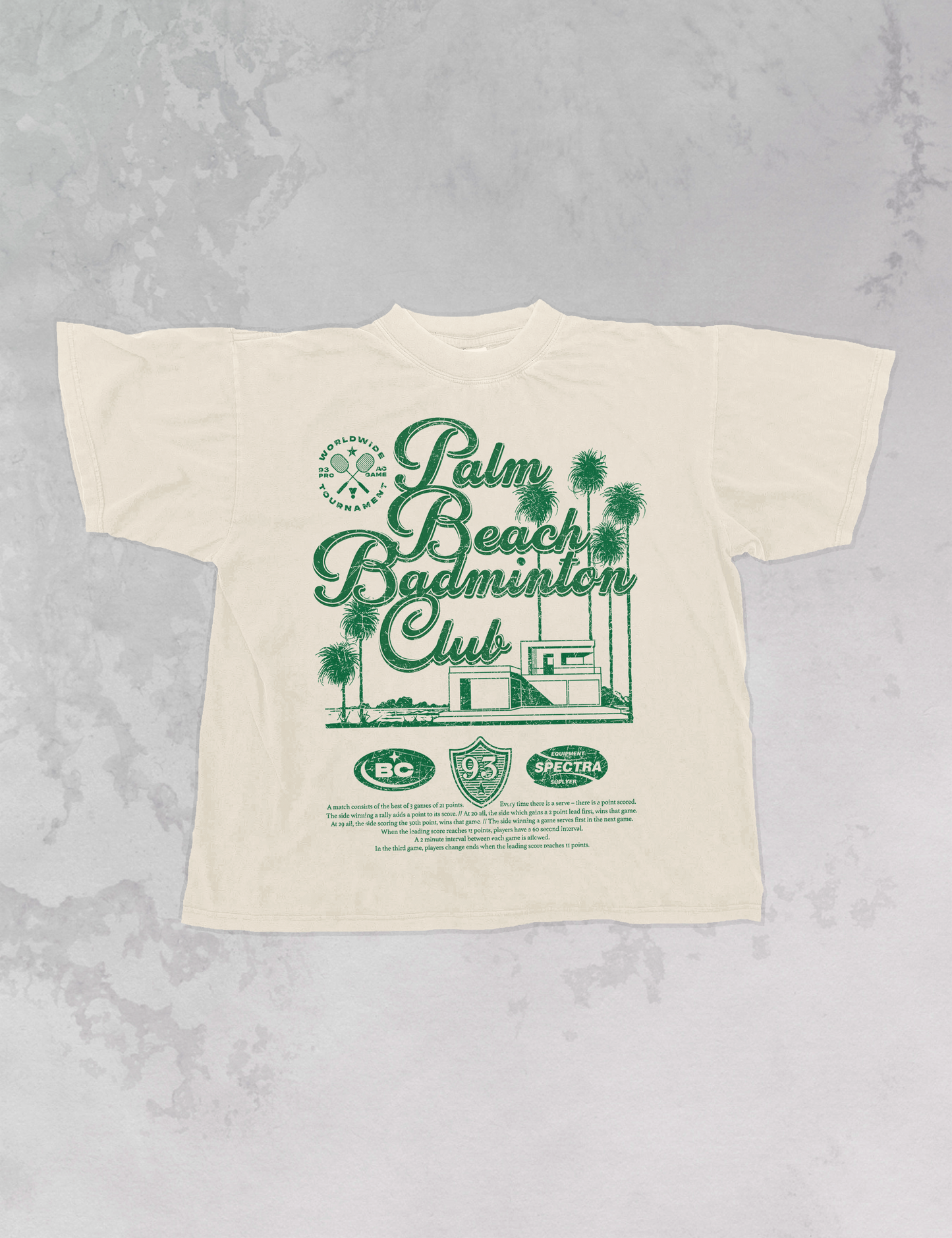 Underground Original Design: Palm Beach Badminton Club Oversized TShirt