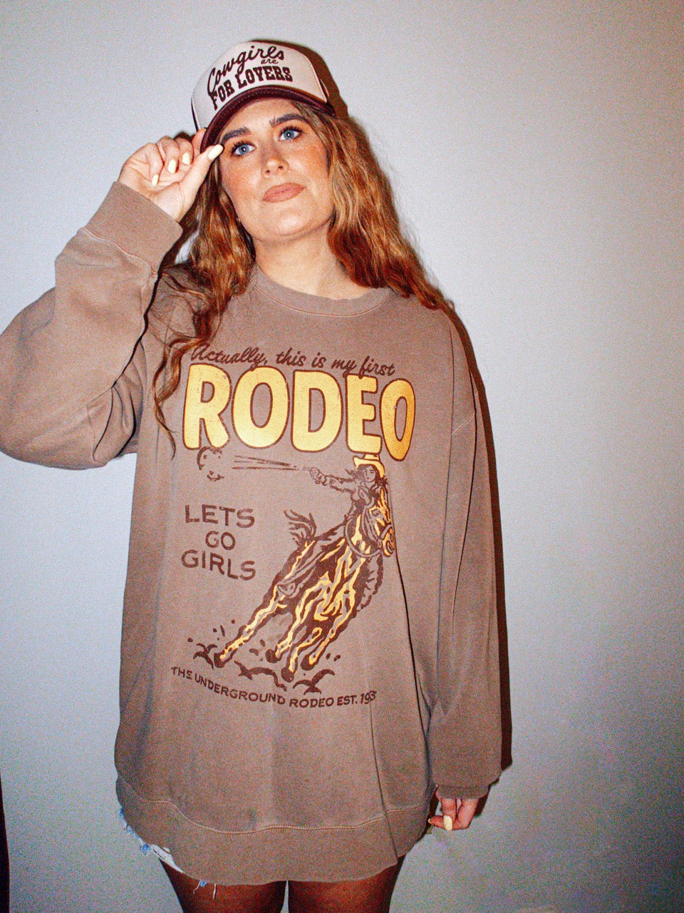 Underground Original Design: This Is My First Rodeo Oversized Vintage Sweatshirt