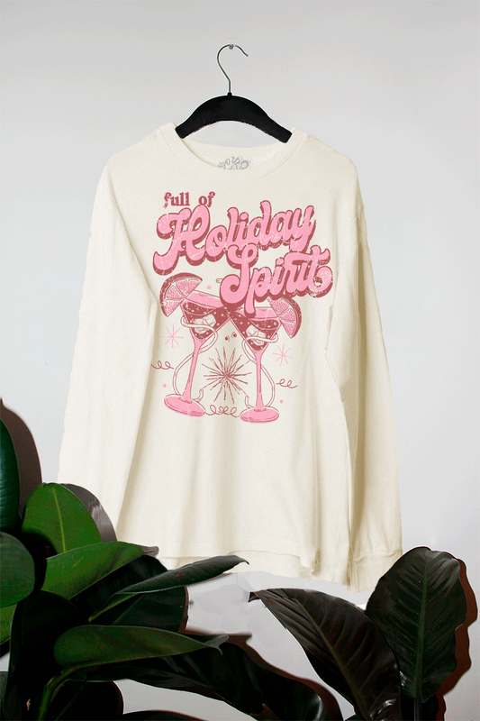 Underground Original Design: Full of Holiday Spirit Long Sleeve Oversized T-Shirt